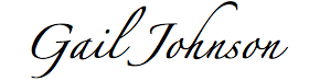 Gail Johnson in Script font Gail Johnson in Script font